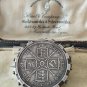 Antique Vintage Victorian 1887 Silver Double Florin Coin Brooch - Heavy 16.67 g.