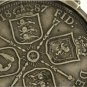 Antique Vintage Victorian 1887 Silver Double Florin Coin Brooch - Heavy 16.67 g.