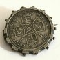 Antique Vintage Victorian 1887 Silver Double Florin Coin Brooch - Heavy 16.67 g.