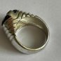 Antique Vintage 1930-s Sterling Silver Heavy Large Amethyst Signet Ring 9.8 g