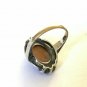 Antique Vintage Victorian Sterling Silver + 9ct AU Cameo Ring Size UK M US 6 1/4