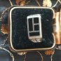 Antique Vintage 1960-s Sterling Silver Onyx Signet Ring UK R 1/2 , US 9 3/4