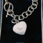 Antique Vintage Sterling Silver Abalone Modernism Era Necklace Very Heavy 33.24g