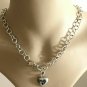 Antique Vintage Sterling Silver Abalone Modernism Era Necklace Very Heavy 33.24g