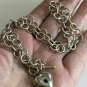 Antique Vintage Sterling Silver Abalone Modernism Era Necklace Very Heavy 33.24g