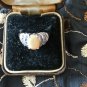 Vintage 1950 Fine Sterling Silver Opal and Tanzanite Ring SizeUK P 1/2, US 71/2