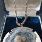 Antique Vintage Modernism Era 1920 Silver Sapphire Quartz Pendant/Brooch Heavy!