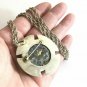 Antique Vintage Modernism Era 1920 Silver Sapphire Quartz Pendant/Brooch Heavy!