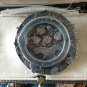 Antique Victorian 1893 Sterling Silver 925 & Gold Buckle Floral Brooch - Heavy