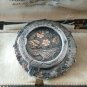 Antique Victorian 1893 Sterling Silver 925 & Gold Buckle Floral Brooch - Heavy