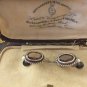 Antique Vintage Victorian Sterling Silver 925 Smoky Quartz Screw Back Earrings