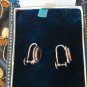Antique Vintage Victorian Sterling Silver 925 Smoky Quartz Screw Back Earrings