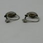 Antique Vintage Victorian Sterling Silver 925 Smoky Quartz Screw Back Earrings