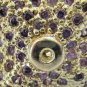 Antique Vintage 1980-s Sterling Silver Amethysts Ring Size UK P, US 7 1/2 7.2 g