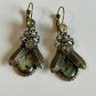 Abalone Antique Vintage Beetle Earrings Gold Tone - Beautiful Piece of History!