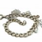 Vintage 1960 Sterling Silver 925 Curb Link Charm Bracelet x 6 Charms Heavy 23 g