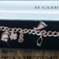 Vintage 1960 Sterling Silver 925 Curb Link Charm Bracelet x 6 Charms Heavy 23 g