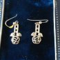 Vintage 925 Silver Kit Heath Celtic Glasgow Rose Style Drop Dangle Earrings 3.3g