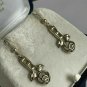 Vintage 925 Silver Kit Heath Celtic Glasgow Rose Style Drop Dangle Earrings 3.3g