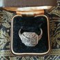Antique Vintage Art Deco Sterling Silver & Marcasite Ring Size UK W, US 11 1/4