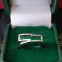 1970-s 925 Silver & Green Cubic Zircon Very Heavy Ring 8 Gram