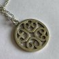 Vintage 1950-S Sterling Silver Celtic  Circular Pendant & 20 Inch Chain