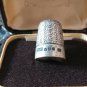 Antique Vintage Art Deco 1928 Solid Silver Royal Spa Designer Sewing Thimble