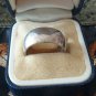 Vintage Full Hallmarked London 1970 Sterling Silver Wide Wedding Band UK O, US 7