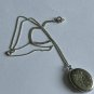 Vintage Birmingham 1969 Sterling Silver Floral Picture Locket & 18 Inch Chain