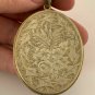 Antique Vintage Large Victorian 925 Silver Locket Engraved Keep Secret Pendant.