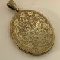 Antique Vintage Large Victorian 925 Silver Locket Engraved Keep Secret Pendant.