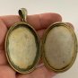 Antique Vintage Large Victorian 925 Silver Locket Engraved Keep Secret Pendant.