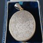 Antique Vintage Large Victorian 925 Silver Locket Engraved Keep Secret Pendant.