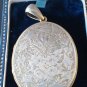 Antique Vintage Large Victorian 925 Silver Locket Engraved Keep Secret Pendant.