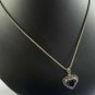 Antique Vintage Art Deco 925 Silver Amethyst & Marcasite Heart Shaped Pendant Ch