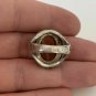 Antique Vintage 1900-s Solid Silver Agate Enameled Heavy Chinese Ring UK R, US 8