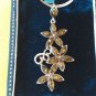 Antique Vintage 1950-s 925 Silver & Baltic Amber Floral Pendant & 17 Inch Chain