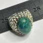 Antique Vintage Edwardian 925 Silver & Cabochon Turquoise Large Ring Size N 1/2