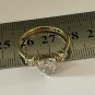 Antique Vintage Late Edwardian 925 Silver & Zircon Heart Ring Size UK S, US 9