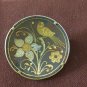 Antique Vintage Victorian Sterling Silver Gilt Damascene Bird & Flower Brooch