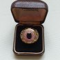 Antique Vintage Ring Signet - Sapphire 925 Gilded Silver Size UK U, US 10 1/4