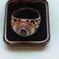 Antique Vintage Ring Signet - Sapphire 925 Gilded Silver Size UK U, US 10 1/4