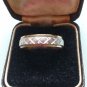 Antique Vintage Edwardian Silver and Gold Spinner Band Size UK T, US 9.75
