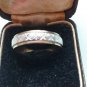 Antique Vintage Edwardian Silver and Gold Spinner Band Size UK T, US 9.75