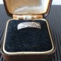 Vintage 1950-s 925 Silver Celtic Viking Accent Band  Ring UK L , US 5 3/4