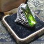 Antique Vintage Victorian 1890-s EPSN Silver Peridot Ring Size US 7 1/2 , UK P