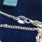 Vintage 1960-s Sterling Silver Large Blue Topaz Necklace on  18 inch Chain.