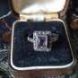 Antique Vintage 1901 Edwardian Silver Pink Zircon Ring - UK Size M 1/2 US 6 1/2