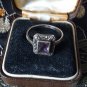 Antique Vintage 1901 Edwardian Silver Pink Zircon Ring - UK Size M 1/2 US 6 1/2