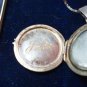 Antique 1900-s Heavy Locket Silver Pendant on 18 inch Chain Engraved JULIA.